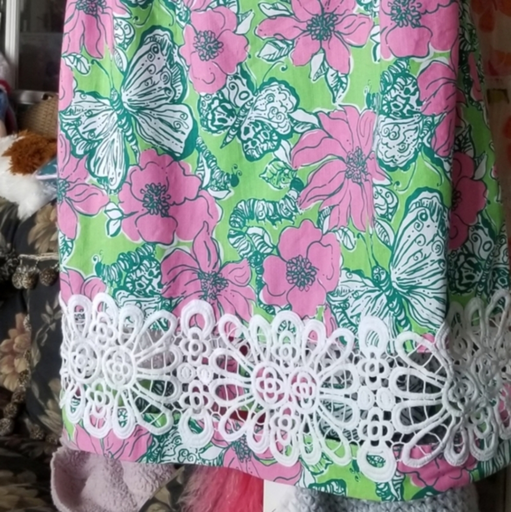 Lilly Pulitzer Dress Sz10 Gorgeous Lace Trim$38. - Picture 2 of 6